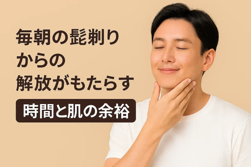 男性のヒゲが無くなって快適と感じている